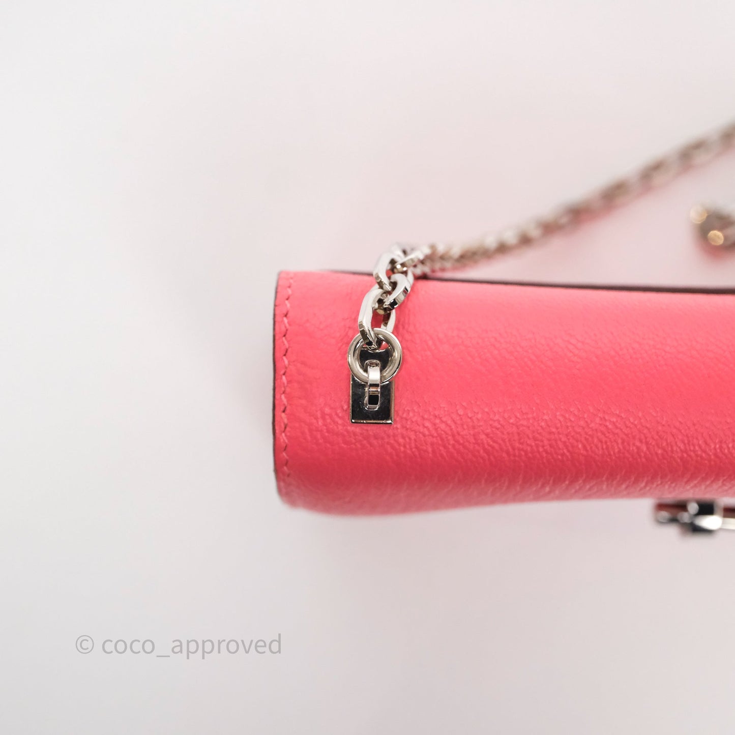 Hermès Mini Verrou Chaine Bag Rose Lipstick U5 Chevre Mysore Palladium Hardware