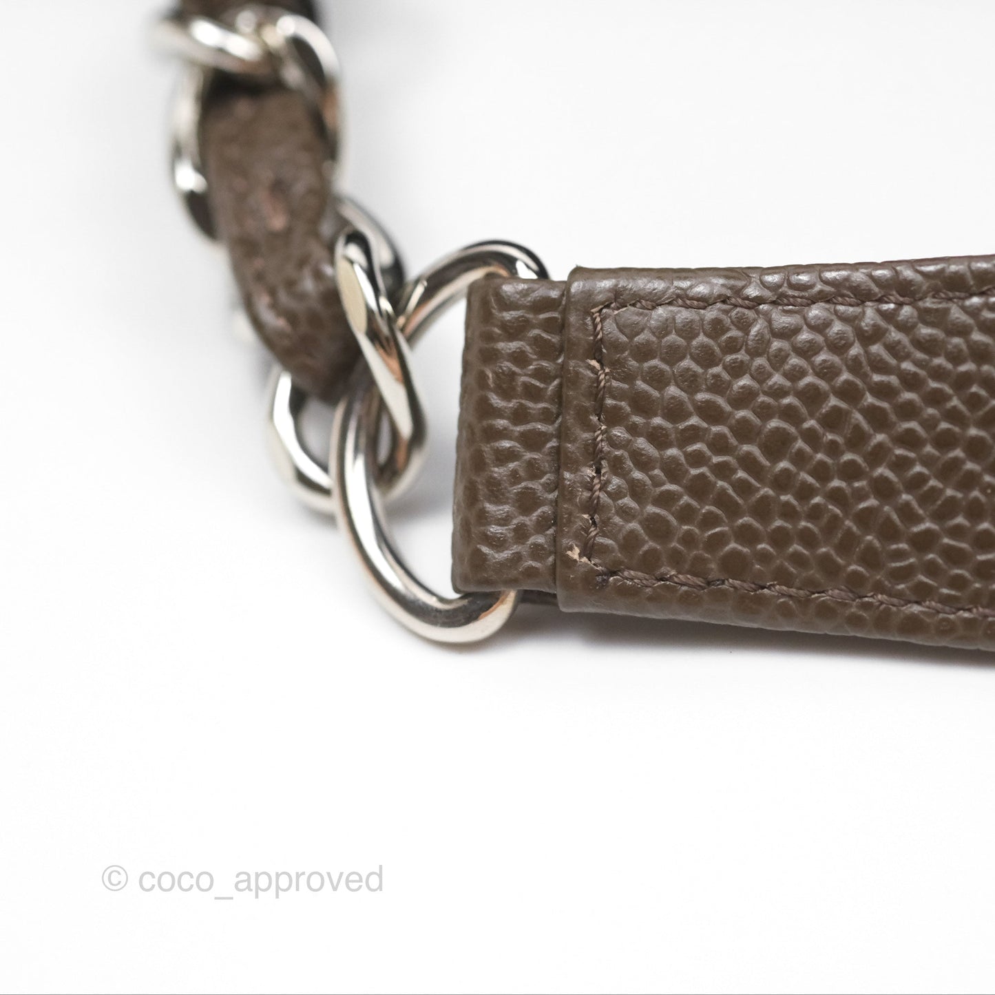 Chanel GST Chocolate Brown Caviar Silver Hardware