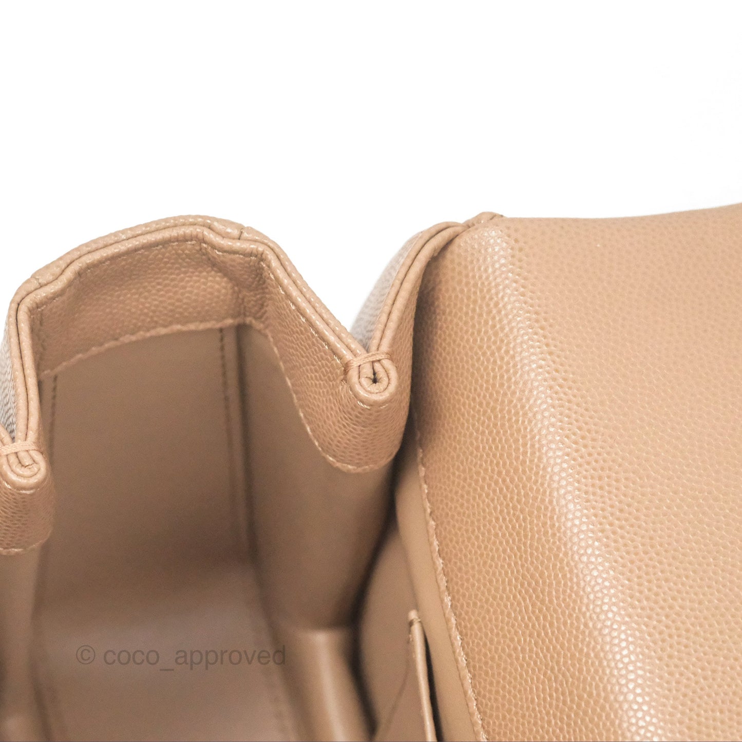 Chanel Coco First Dark Beige Flap Bag Caviar Gold Hardware 22K