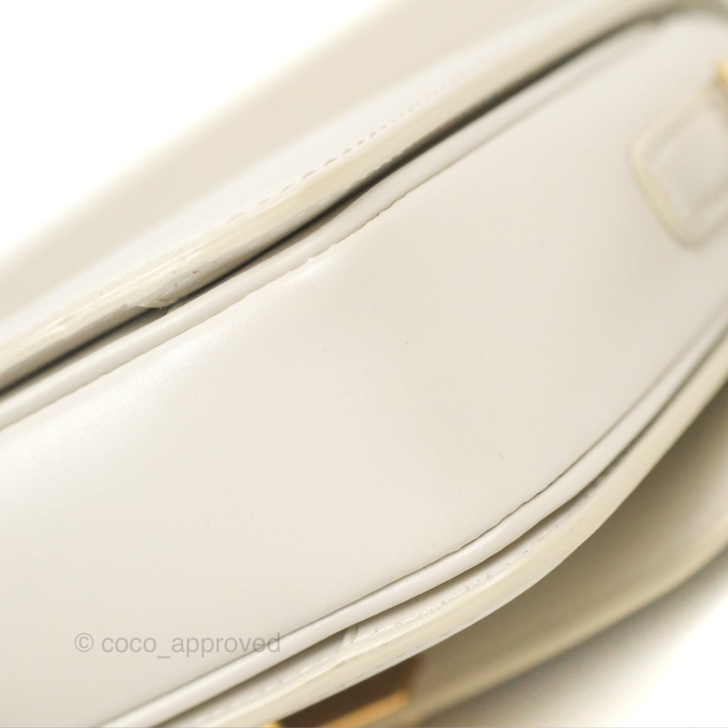 Celine Teen Triomphe Bag Shiny Calfskin White
