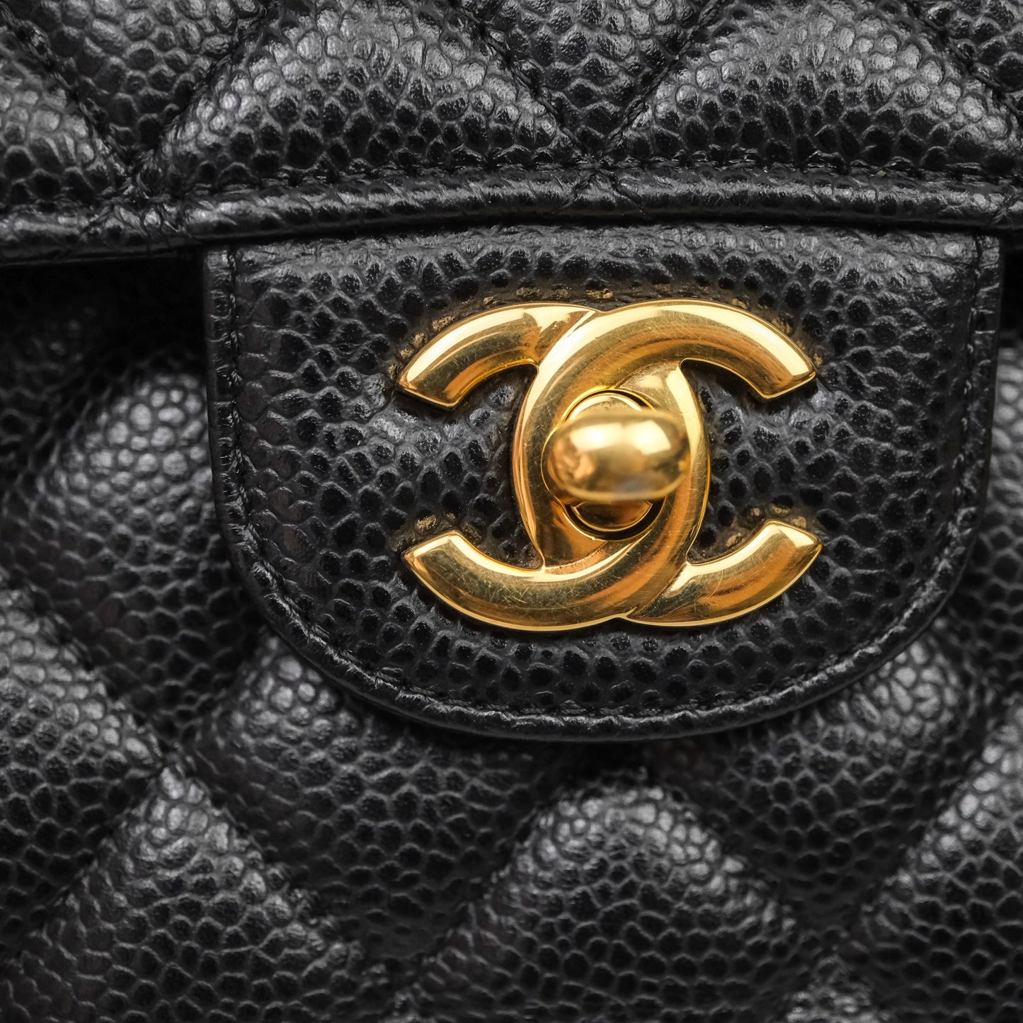 Chanel Small Classic Flap Quilted Black Caviar Gold Hardware