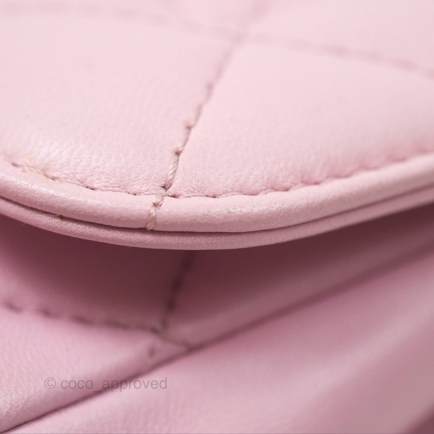 Chanel Quilted Flap Bag Pink Lambskin Aged Gold Hardware