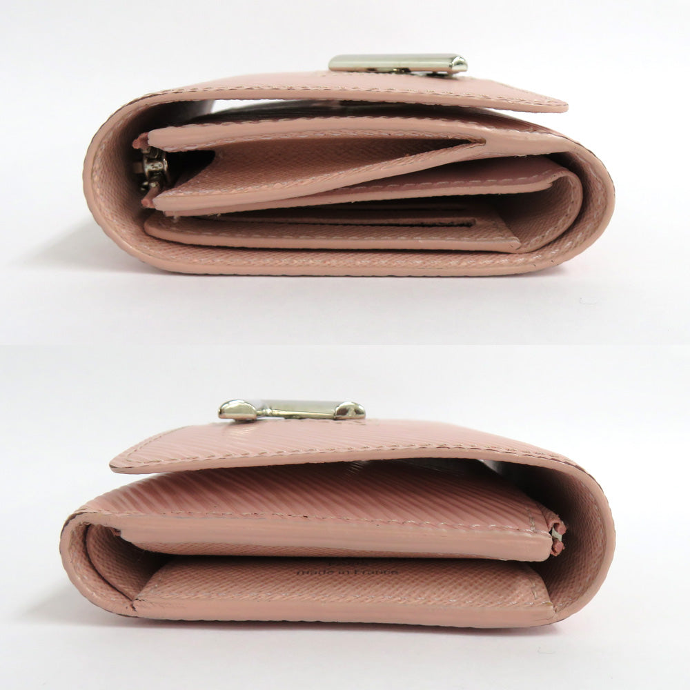 Louis Vuitton Portefolio Twist Compact M62934 Epi Rose Balletine Pink Silver  Three Fold Wallet Leather
