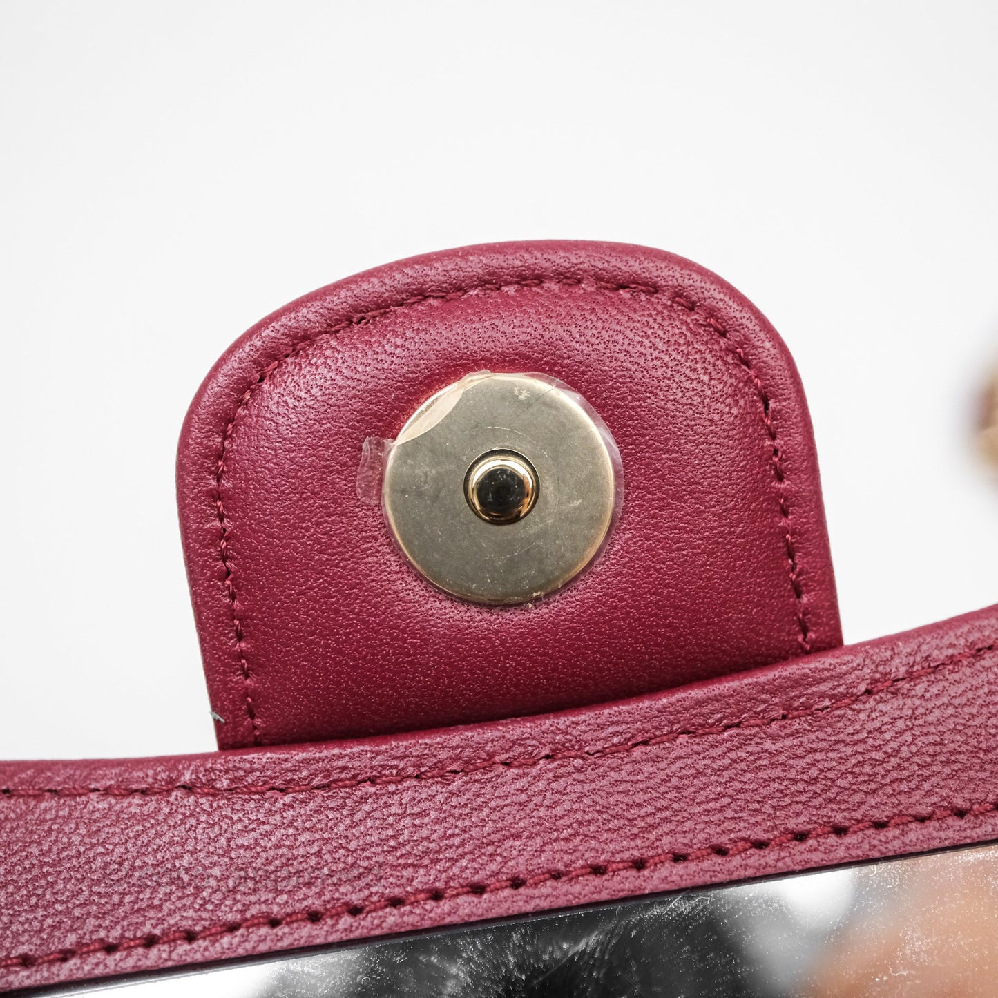 Chanel Mini Top Handle Flap Bag Red Lambskin Gold Hardware