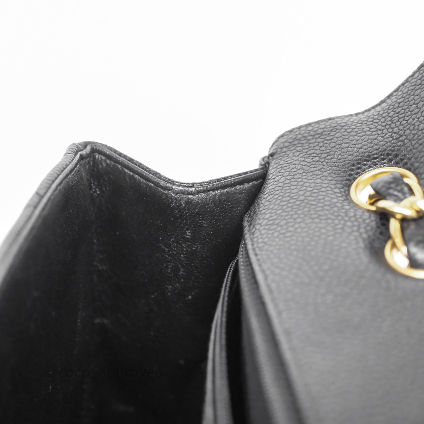 Chanel Jumbo Single Flap Black Caviar Gold Hardware⁣⁣