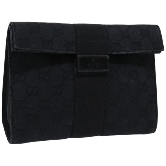 GUCCI GG Canvas Clutch Bag Black 0390992  66614