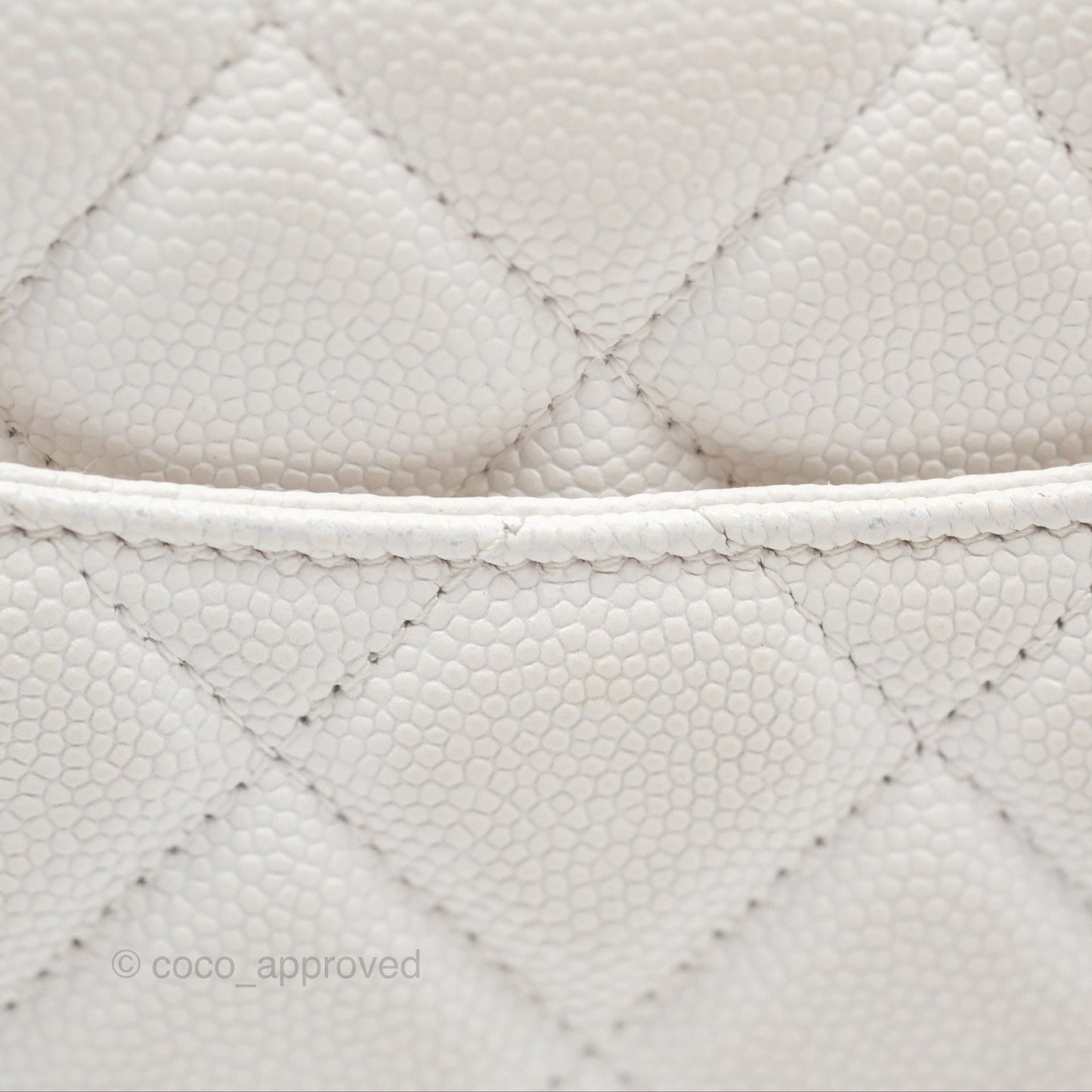 Chanel Quilted Classic Wallet on Chain WOC White Caviar Gold Hardware