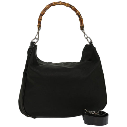 GUCCI Bamboo Shoulder Bag Nylon 2way Brown 001 3444 1577  66620