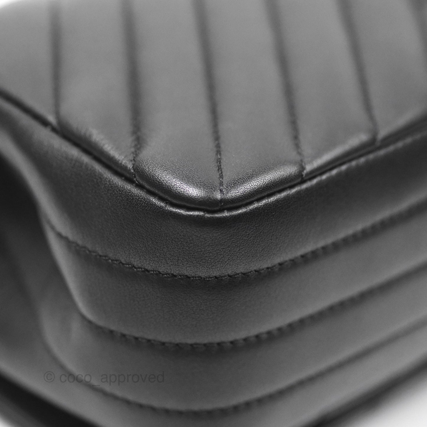 Chanel Small Statement Chevron Flap Bag Black Gold Hardware