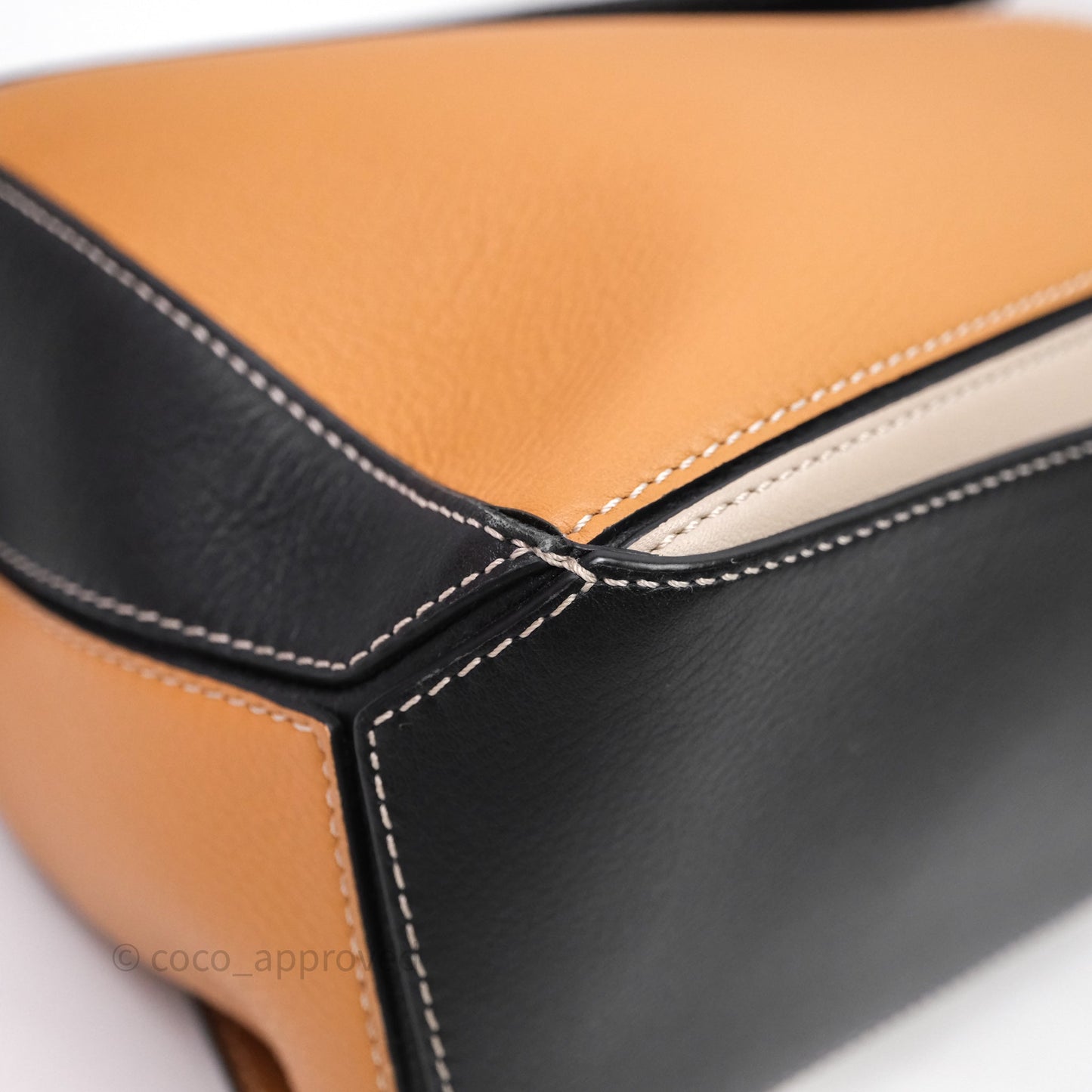Loewe Small Puzzle Bag Amber/ Light Oat Calfskin Gold Hardware