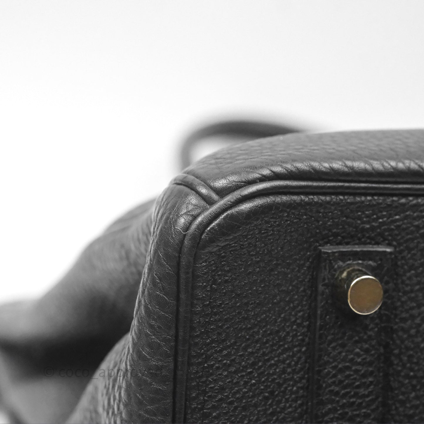 Hermès Birkin 35 Retourne Black Noir 89 Clemence Gold Hardware