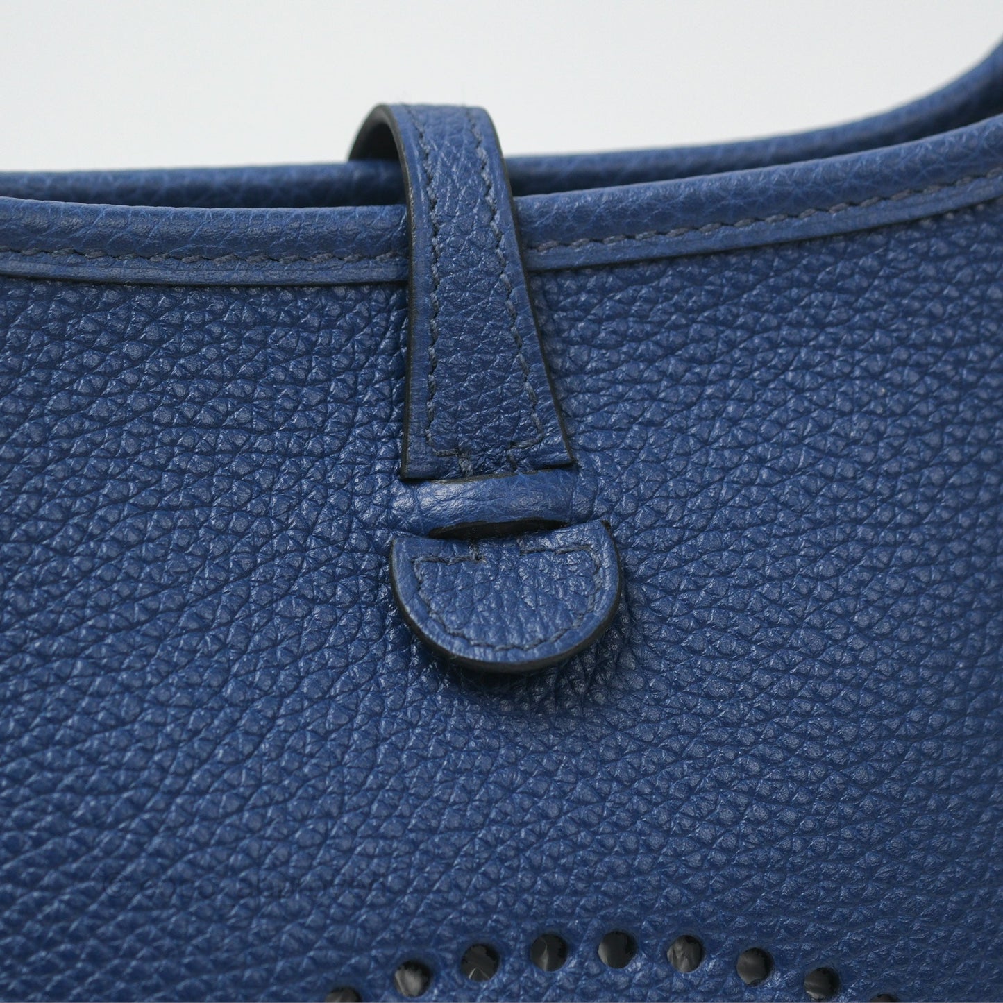 Hermès Mini Evelyne 16 Bleu Saphir Taurillon Maurice Sangle Flipperball Palladium Hardware