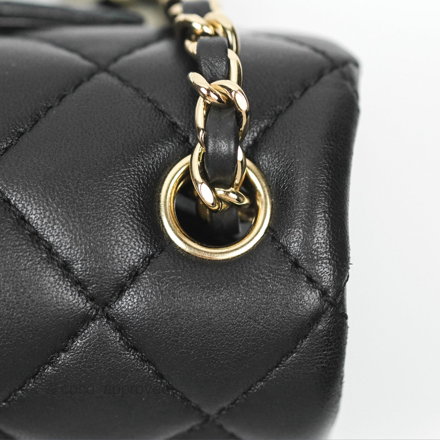Chanel Ball Crush Mini Rectangular Black Lambskin Gold Hardware 23C