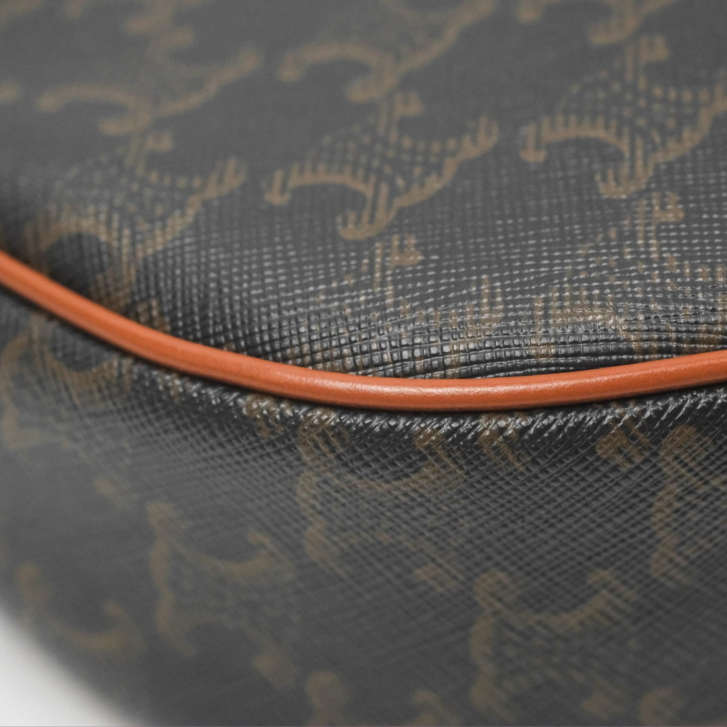 Celine Ava Bag In Triomphe Canvas Calfskin Tan