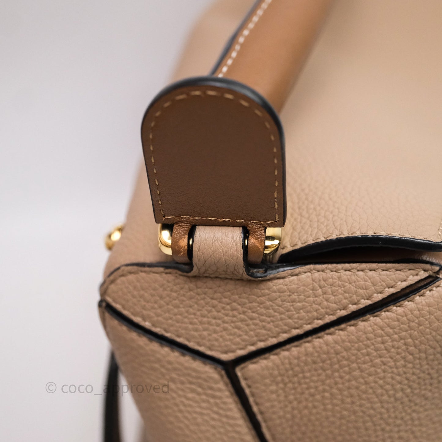 Loewe Medium Puzzle Bag Sand Mink Grained Calfskin