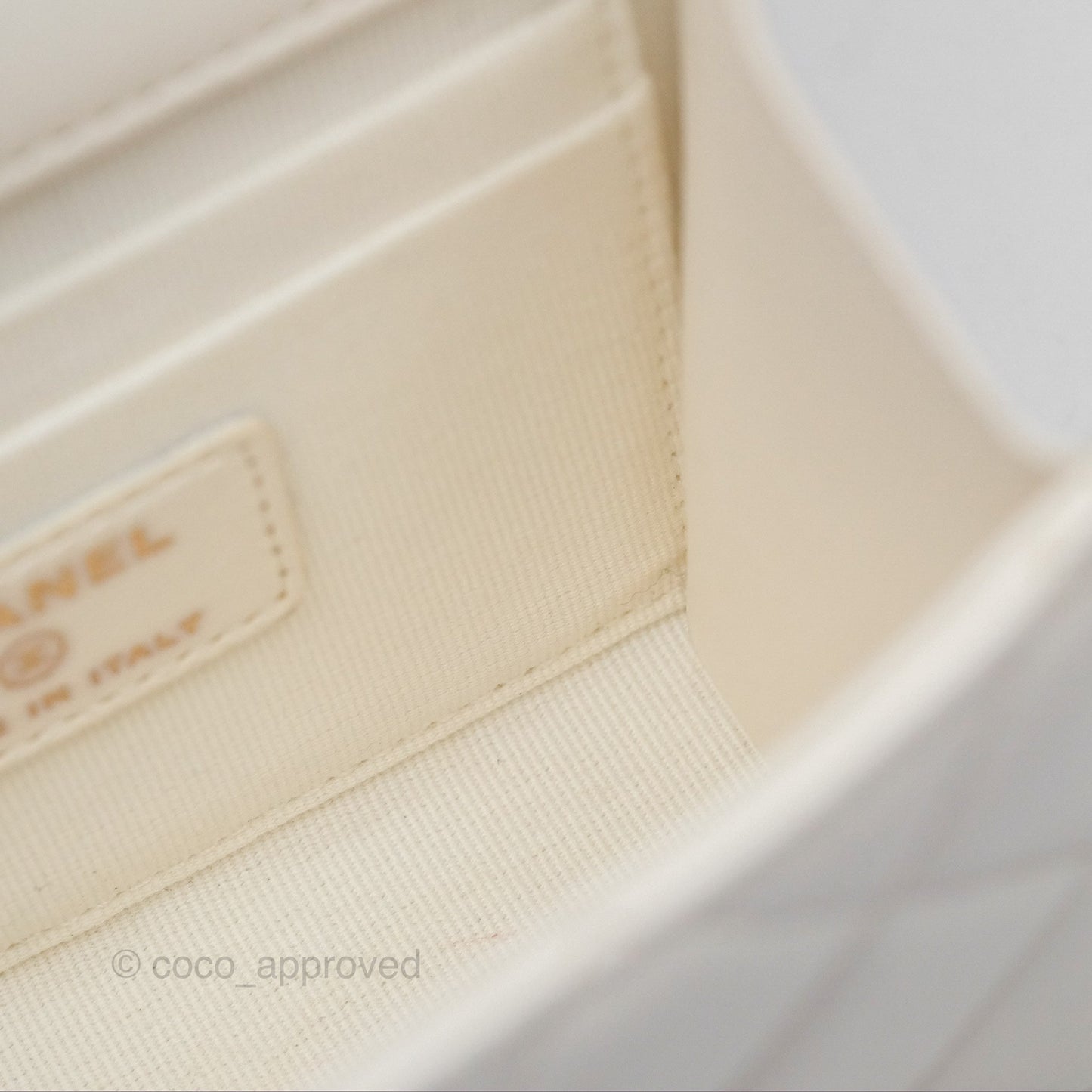 Chanel Mini Quilted Trendy CC Clutch With Chain White Lambskin Rose Gold Hardware