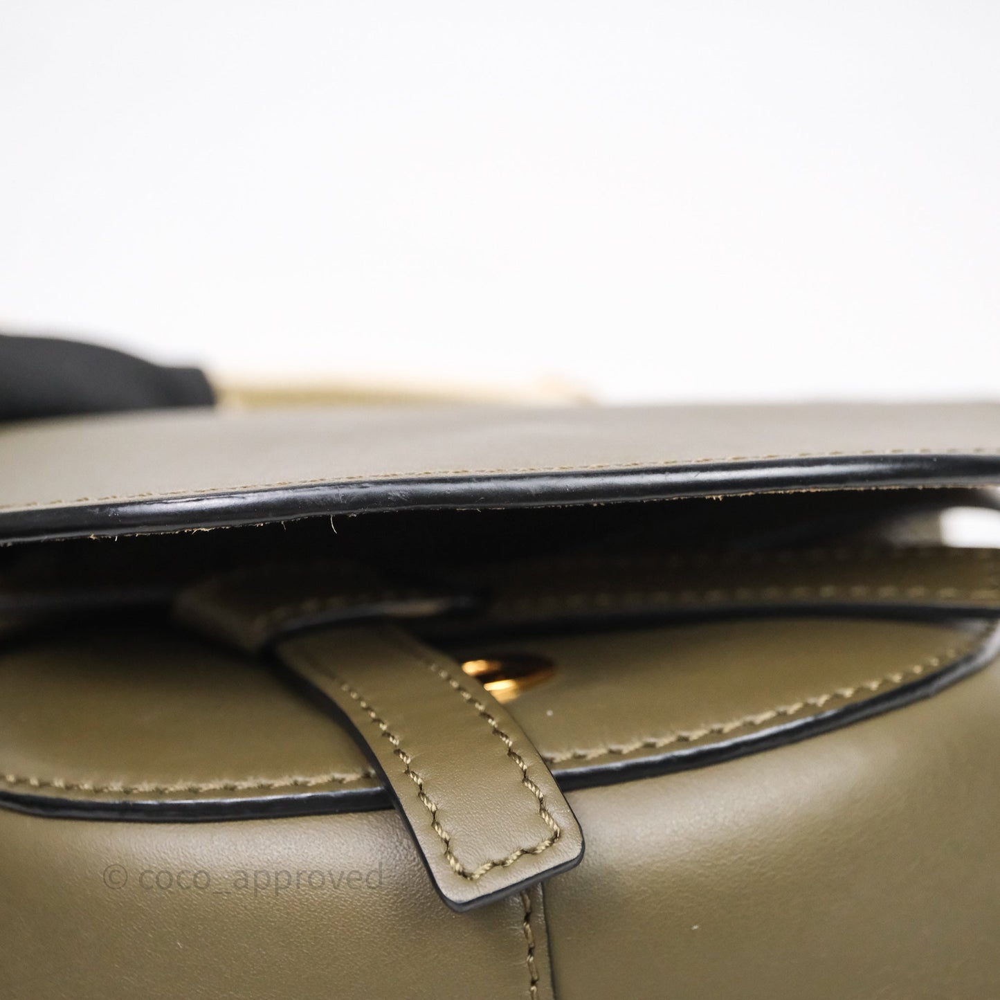 Loewe Mini Gate Dual Bag Soft Calfskin & Jacquard Strap Autumn Green