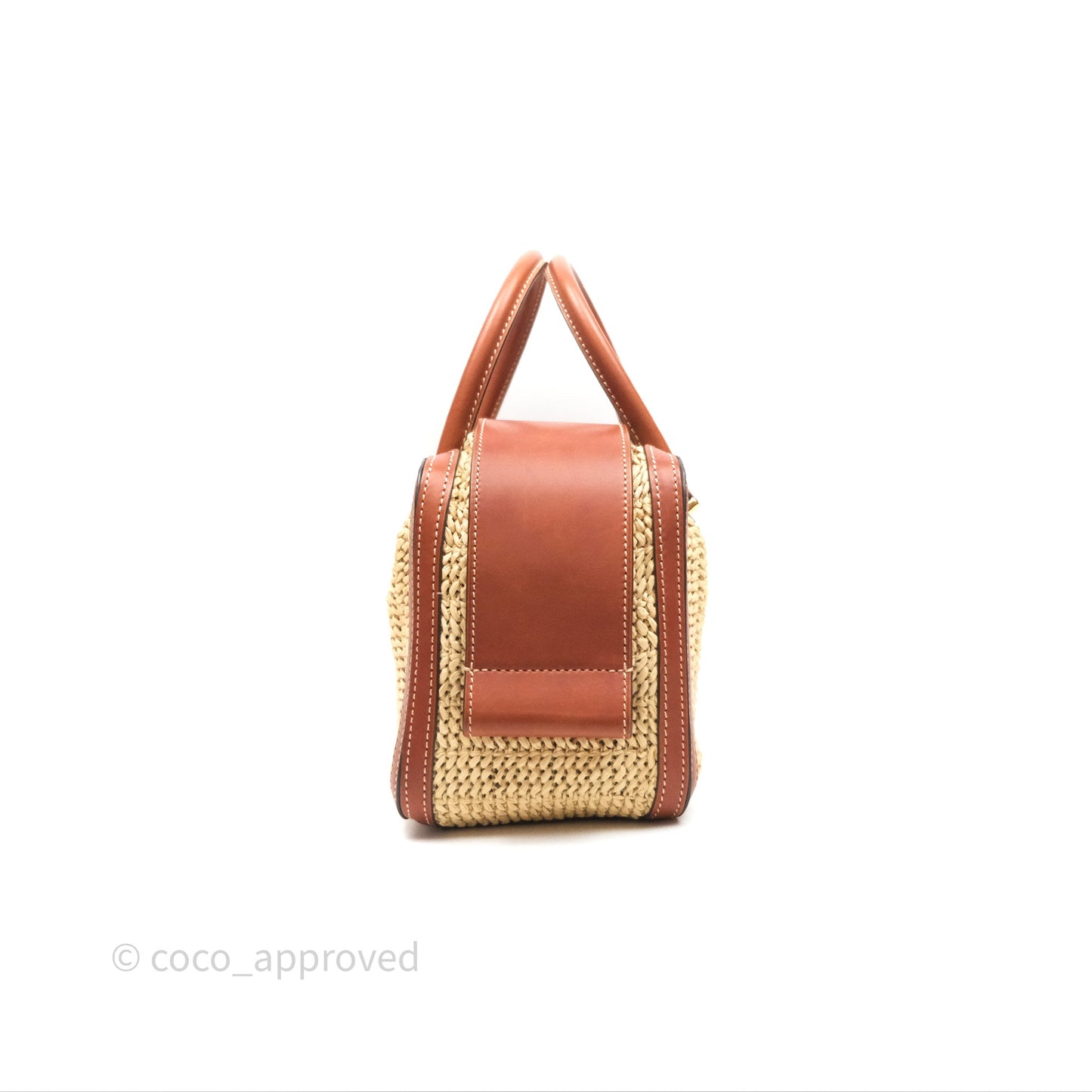 Delvaux Cool Box MM Bohème Raffia Brown