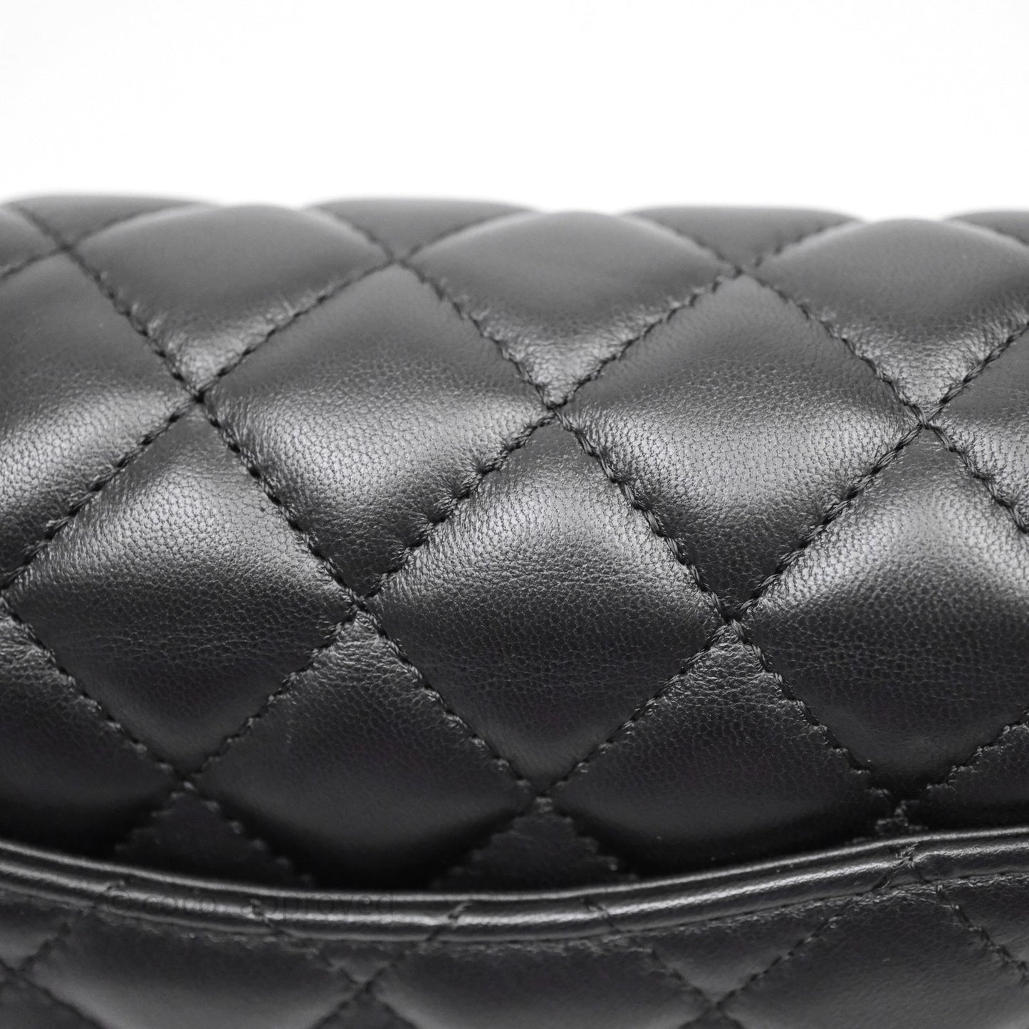Chanel Mini Rectangular Flap with Camellia Adjustable Chain Black Lambskin Aged Gold Hardware