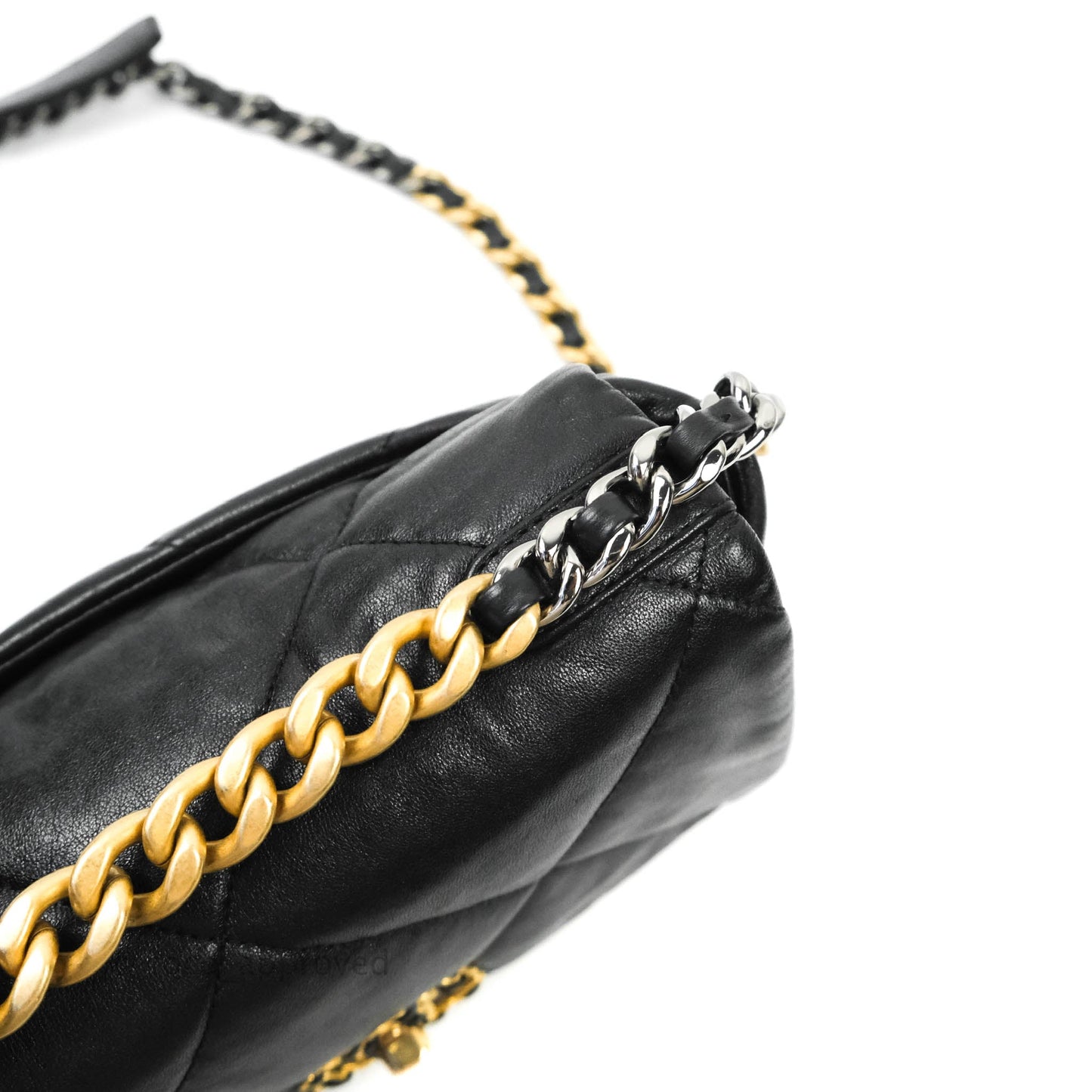 Chanel 19 Small Black Goatskin Mixed Hardware