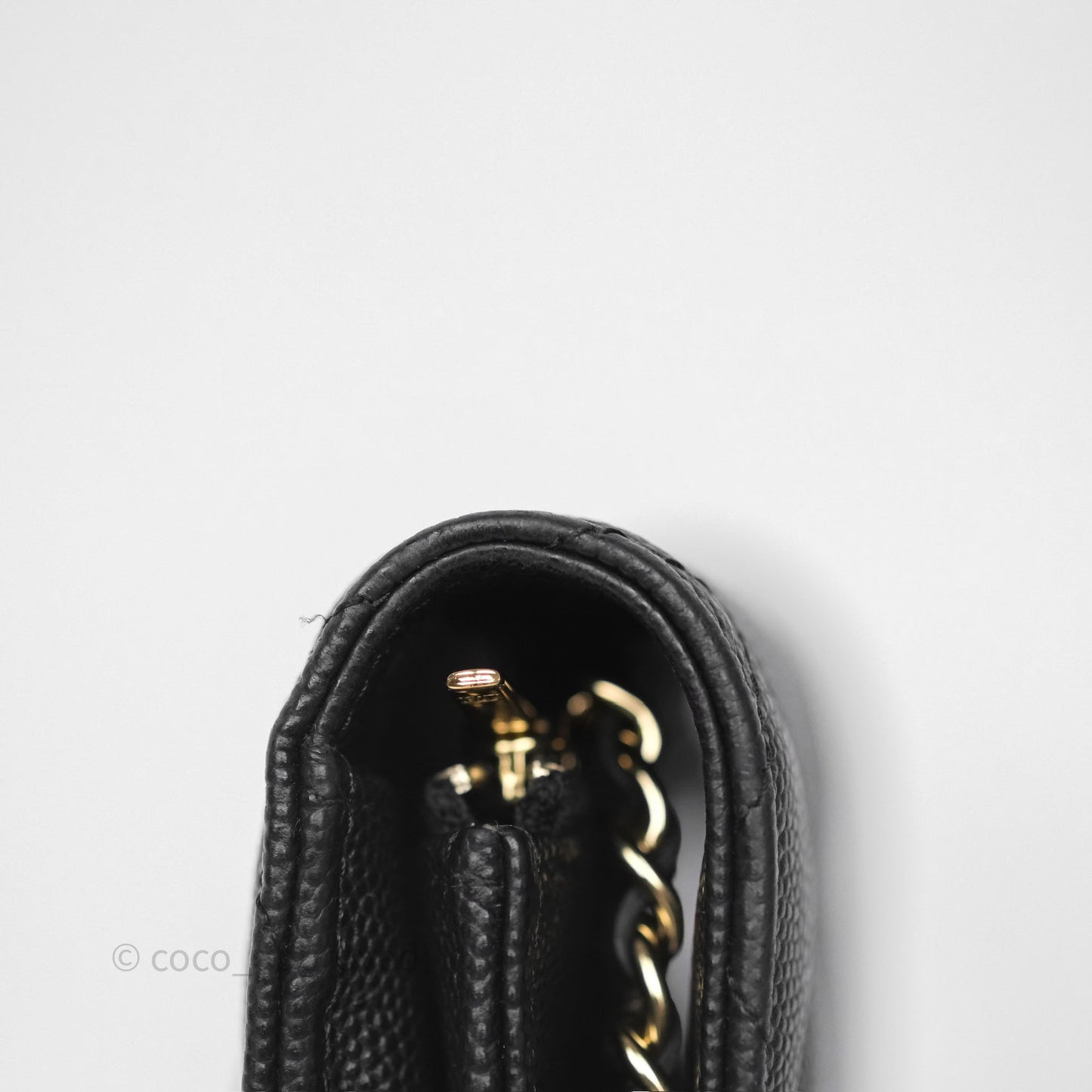 Chanel Wallet On Chain WOC Black Caviar Gold Hardware 23C