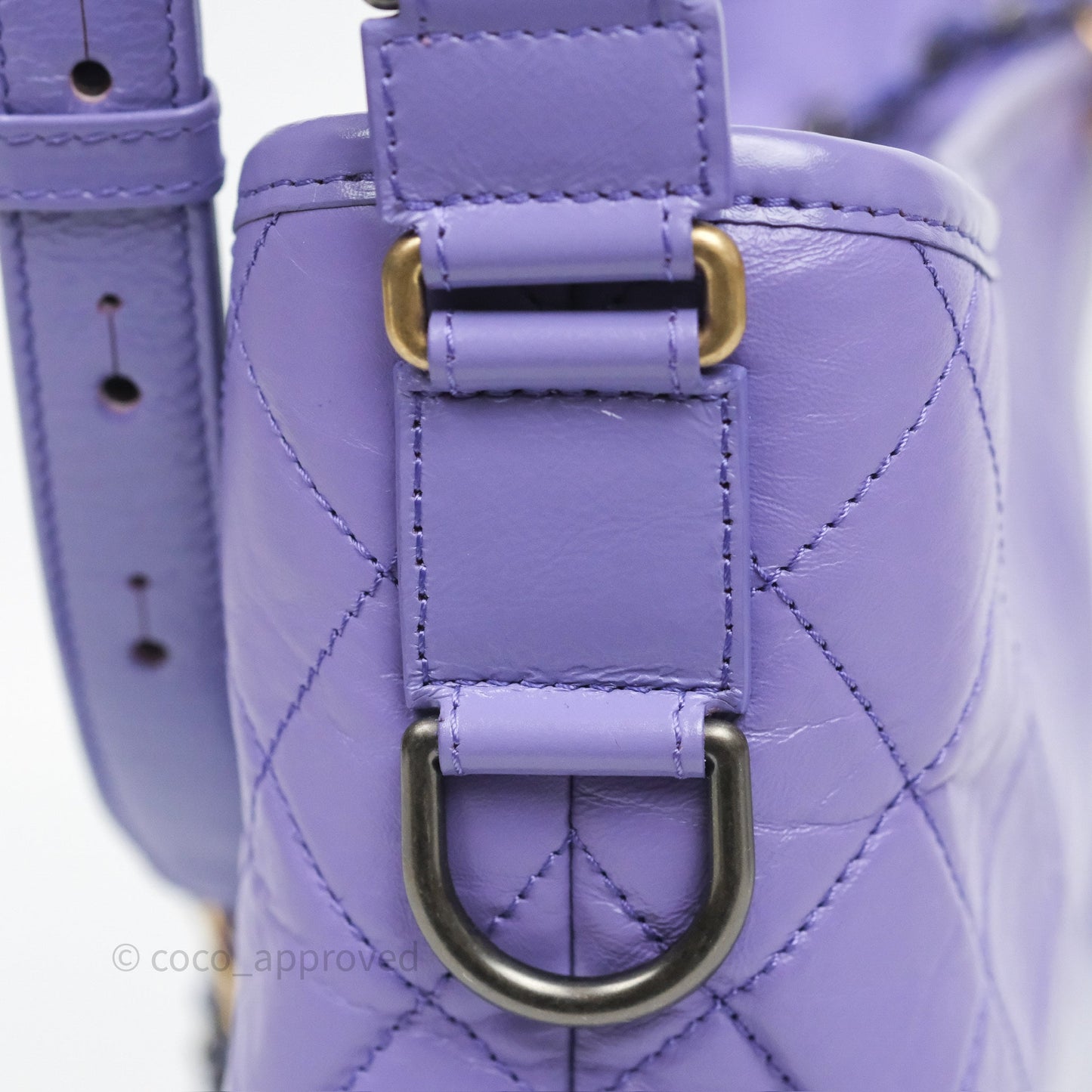 Chanel Quilted Medium Gabrielle Purple Aged Calfskin