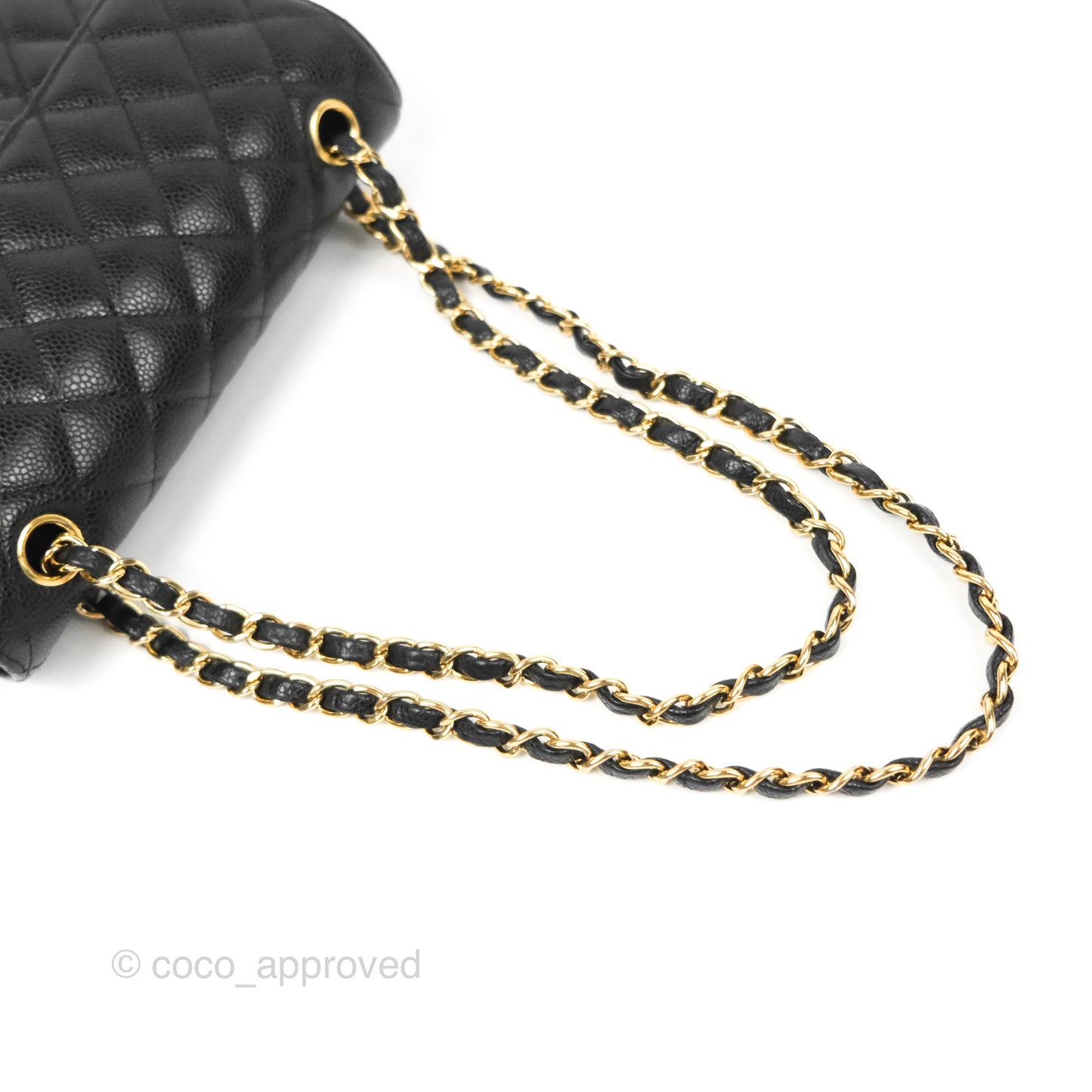 Chanel Small Classic Flap Quilted Black Caviar Gold Hardware