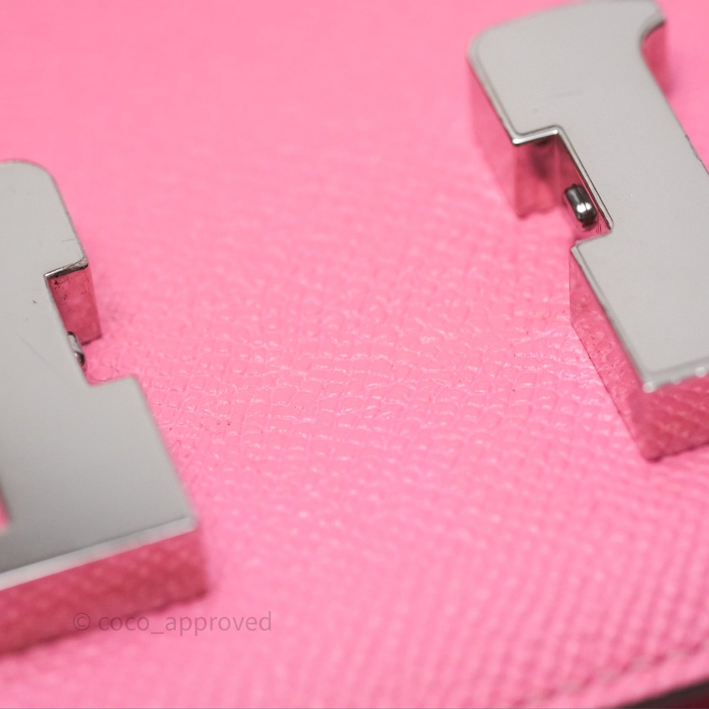 Hermès Constance Mini 18cm Rose d'ete Epsom Palladium Hardware