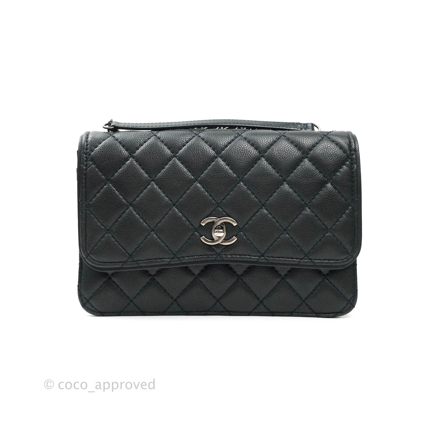 Chanel Medium Flap Caviar Ruthenium Hardware