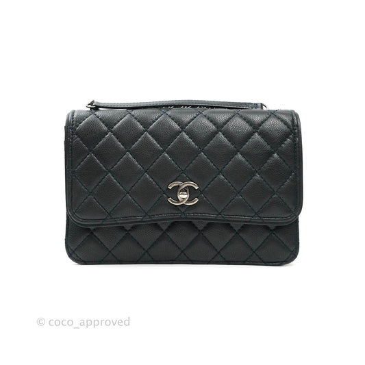 Chanel Medium Flap Caviar Ruthenium Hardware