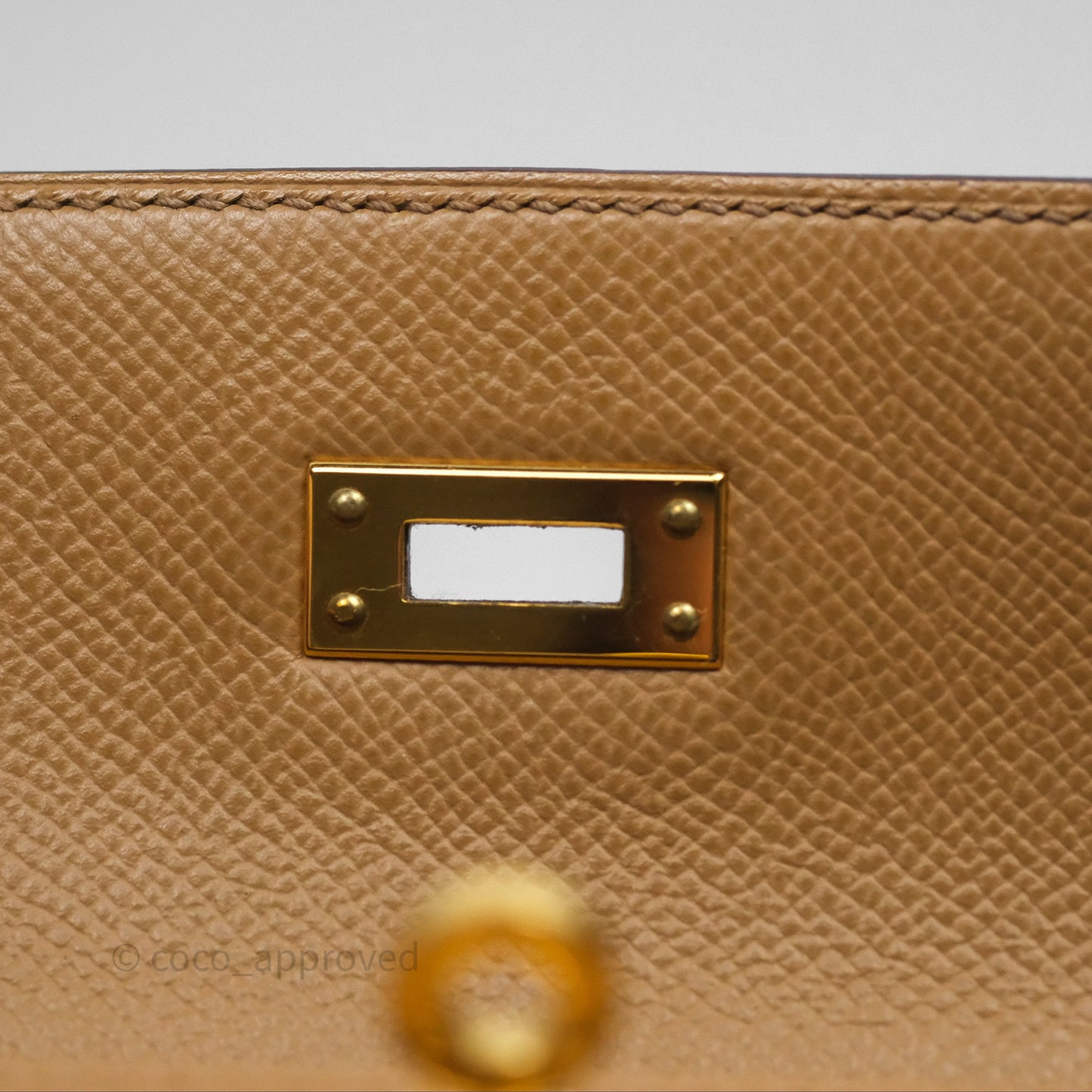 Hermès Sellier Kelly 25 Chai 0M Epsom Gold Hardware