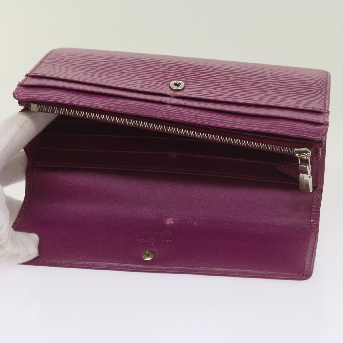 LOUIS VUITTON Epi Portefeiulle Sarah Long Wallet Grenard M6374L LV 66832