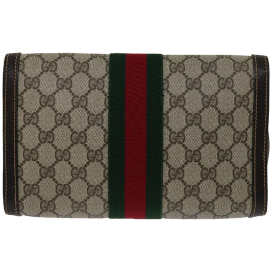 GUCCI GG Supreme Web Sherry Line Clutch Bag Beige Red 41 014 3087 25  66850