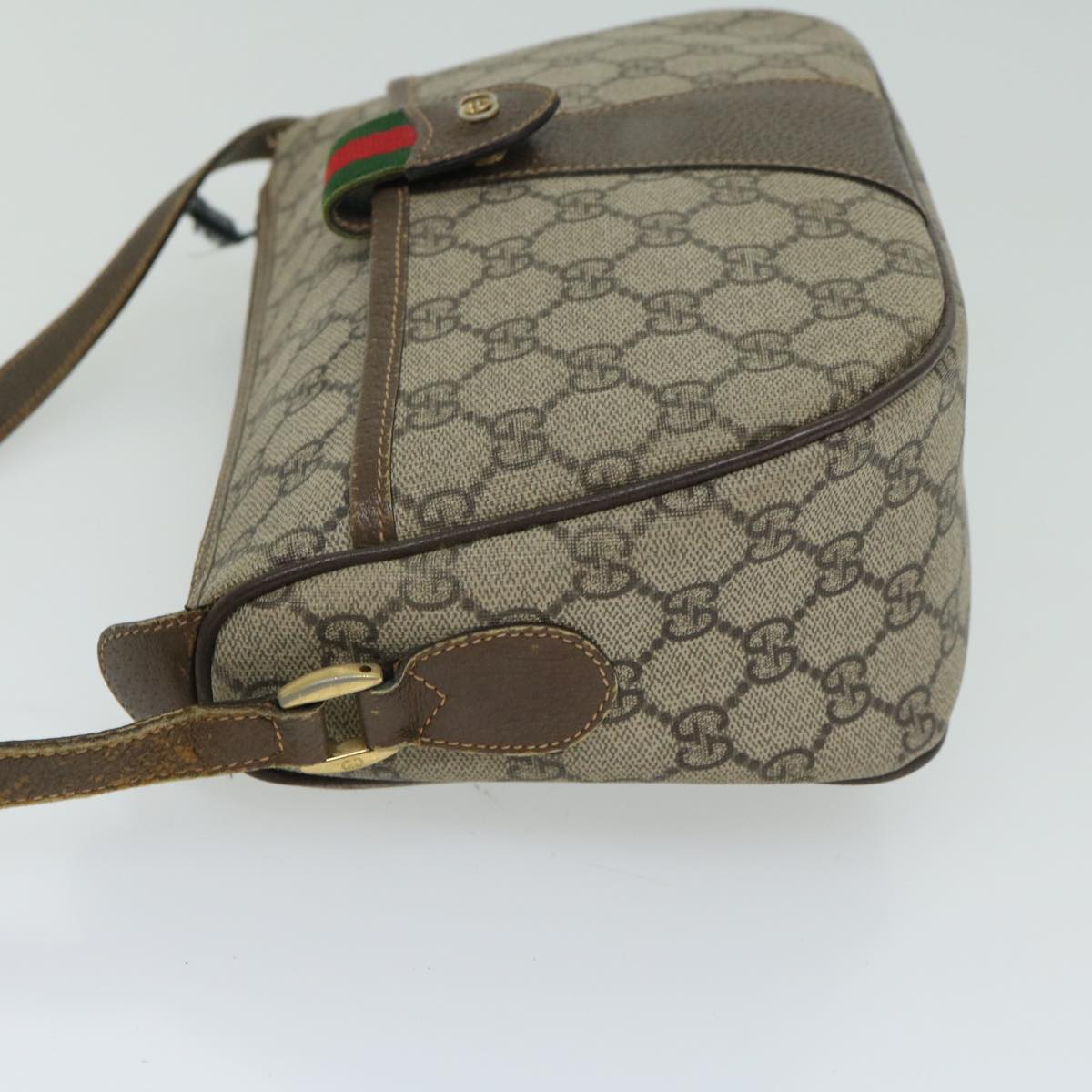 GUCCI GG Supreme Web Sherry Line Shoulder Bag Beige 001 123 6177 4023  66865