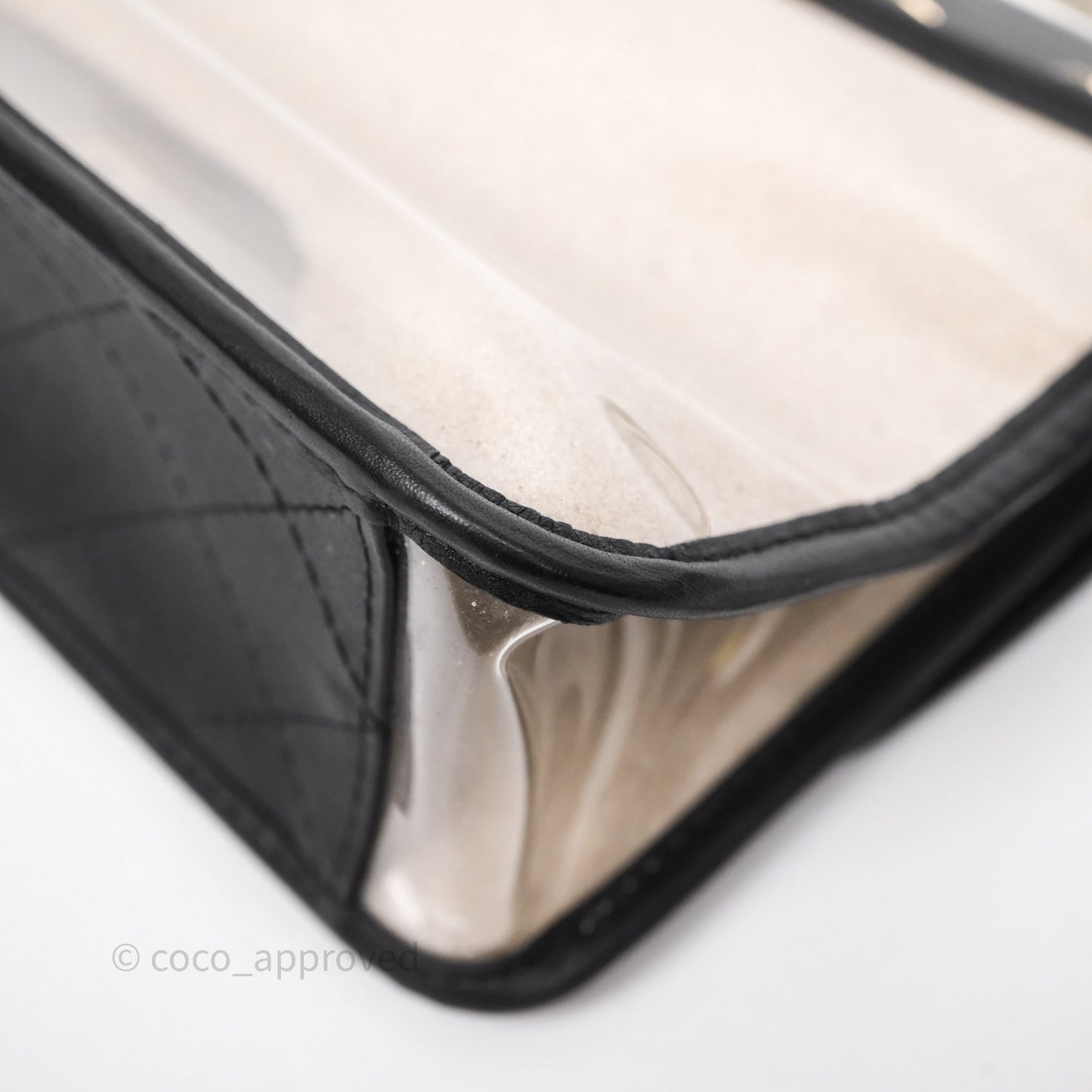 Chanel Medium Sand By The Sea PVC Flap Black Lambskin Gold Hardware