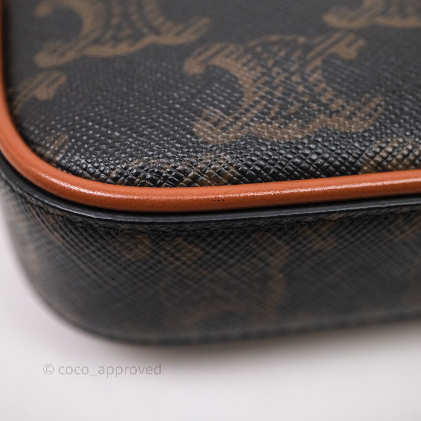 Celine Mini Camera Shoulder Bag Triomphe Canvas Tan