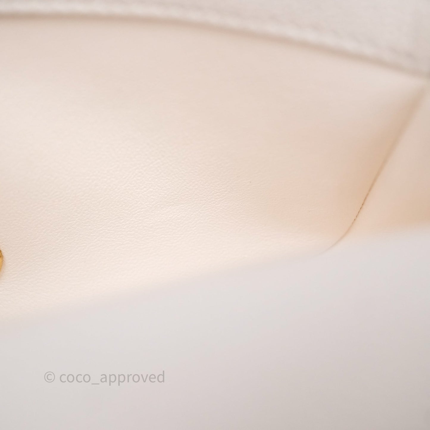 Chanel Heart Crush Mini Flap Bag White Caviar Aged Gold Hardware