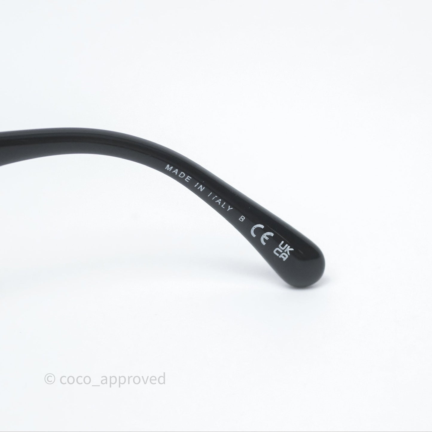 Chanel Acetate Strass Square Polarized Sunglasses Black/ White