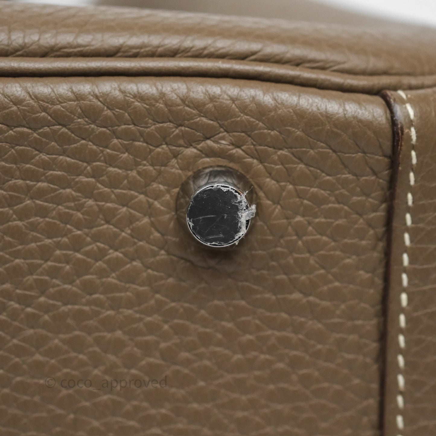 Hermès Lindy 30 Etoupe 18 Clemence Palladium Hardware