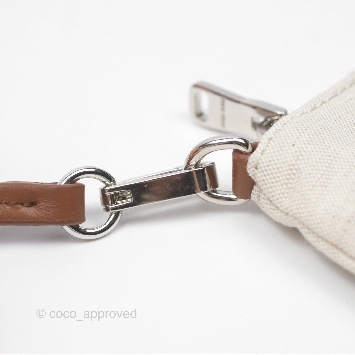 Miu Miu Woven Fabric Tote Bag Natural