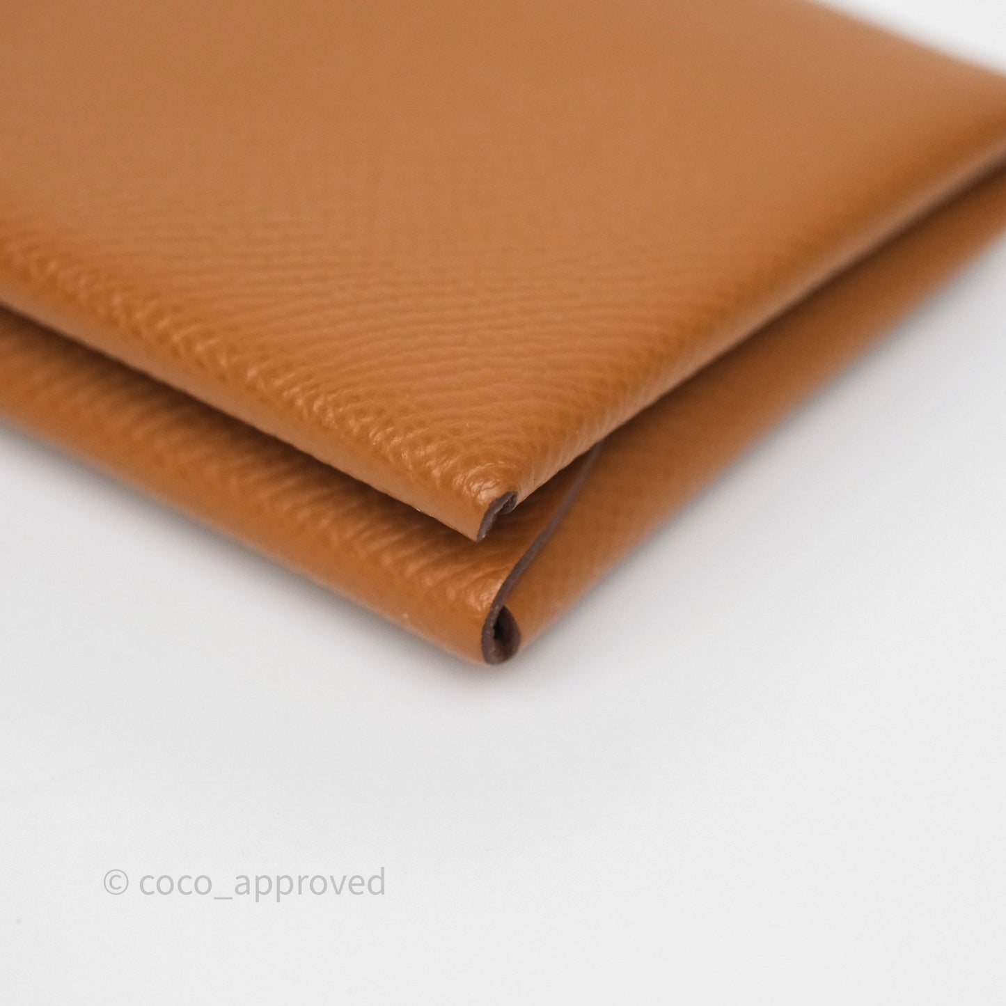Hermès Calvi Duo Compact Card Holder Gold Epsom
