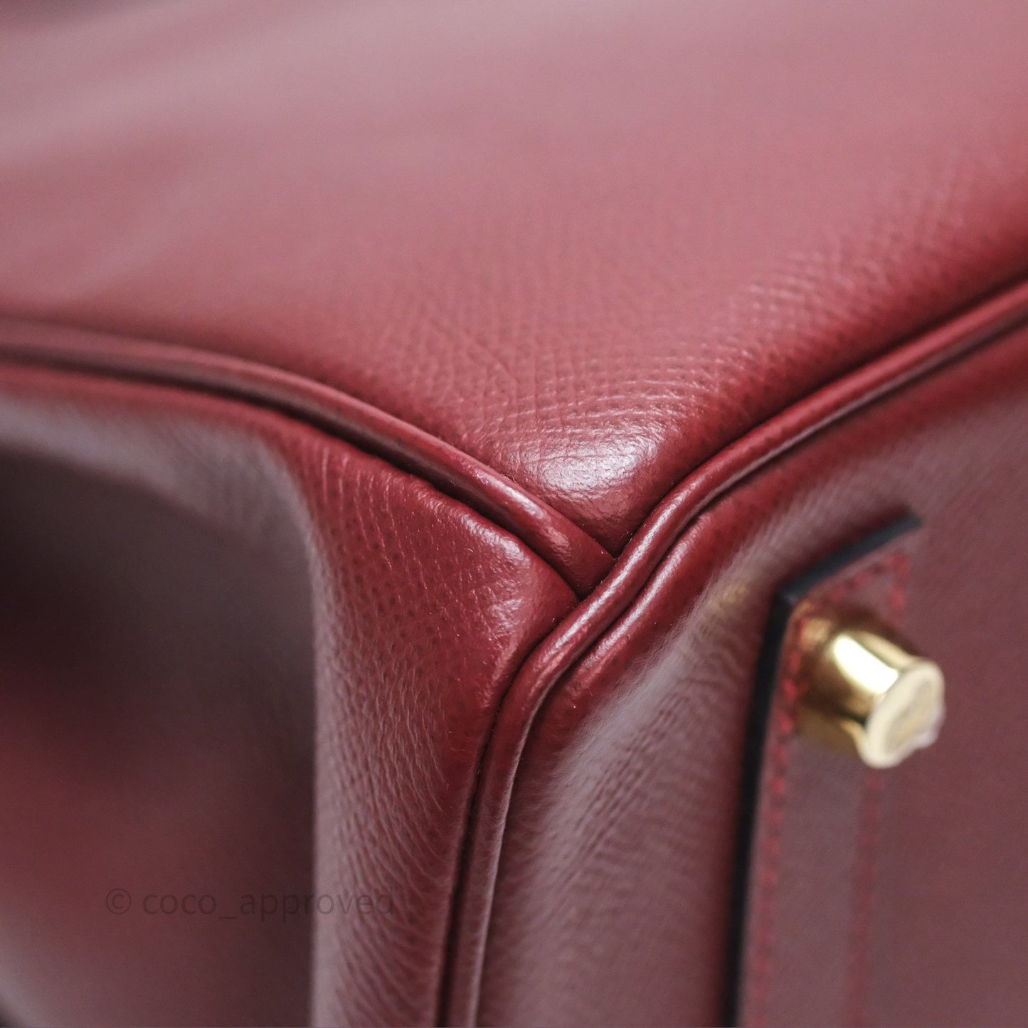 Hermès Birkin 30 Retourne Rouge H 55 Epsom Gold Hardware