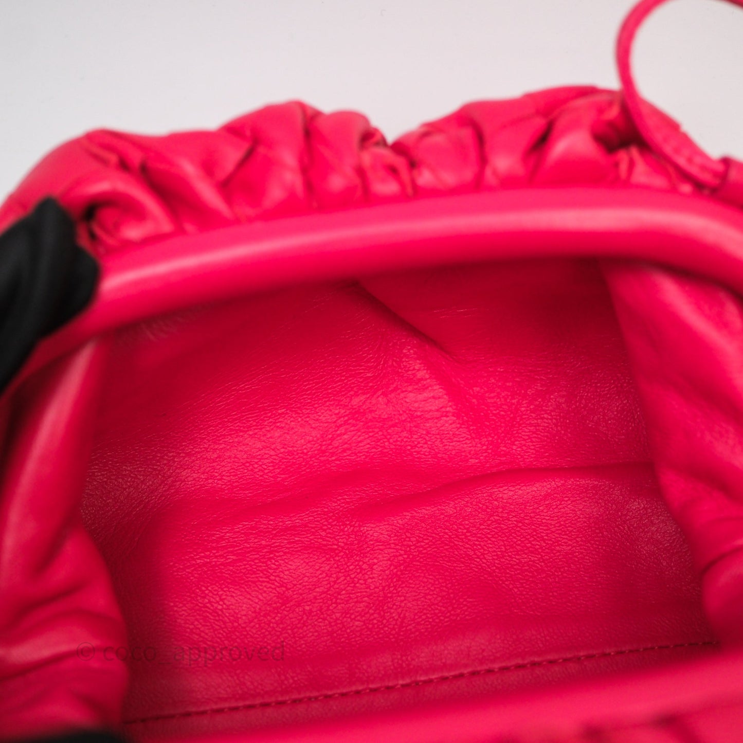 Bottega Veneta Mini Pouch Red Intrecciato Lambskin