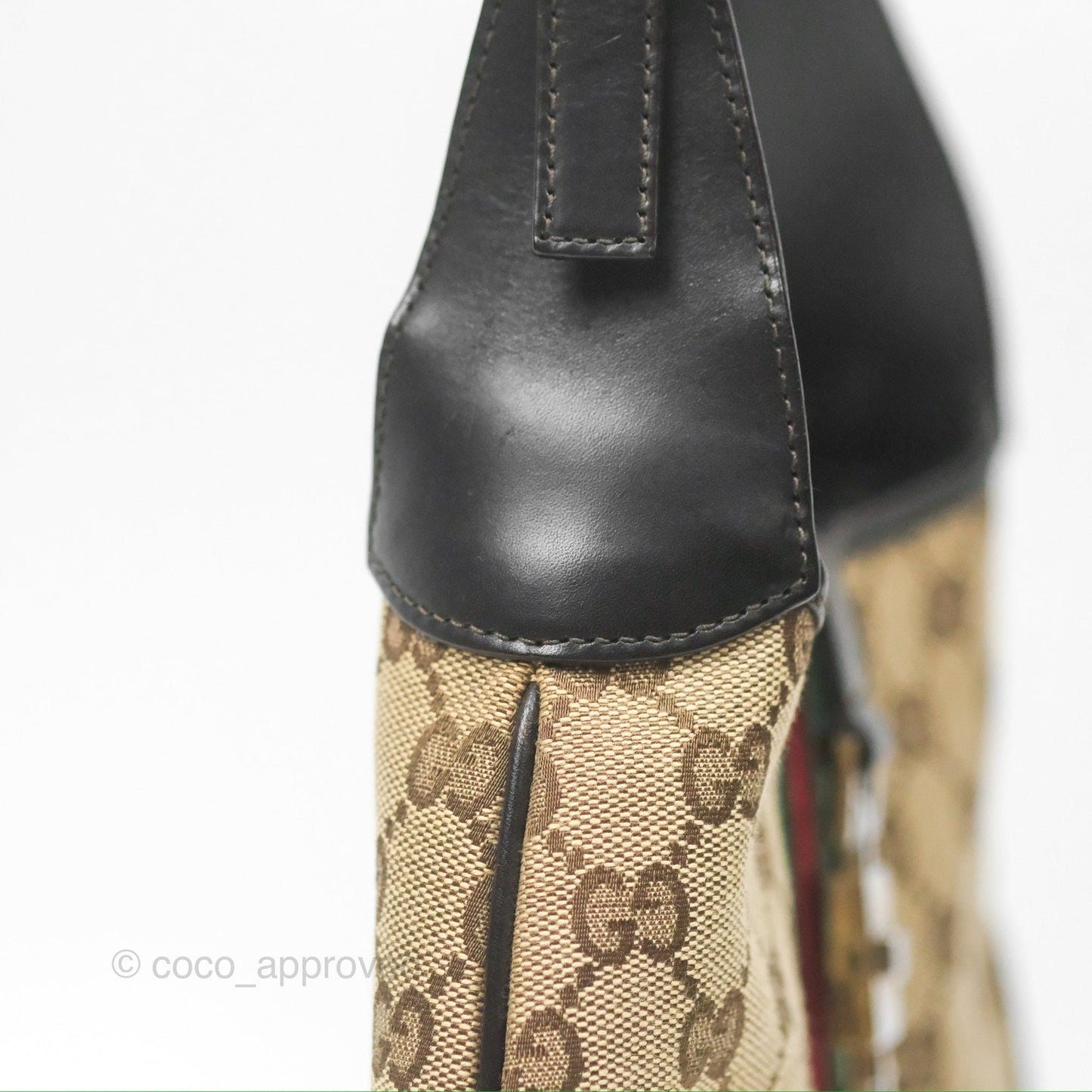 Gucci Vintage Jackie Shoulder Bag Beige/Brown GG Supreme Canvas