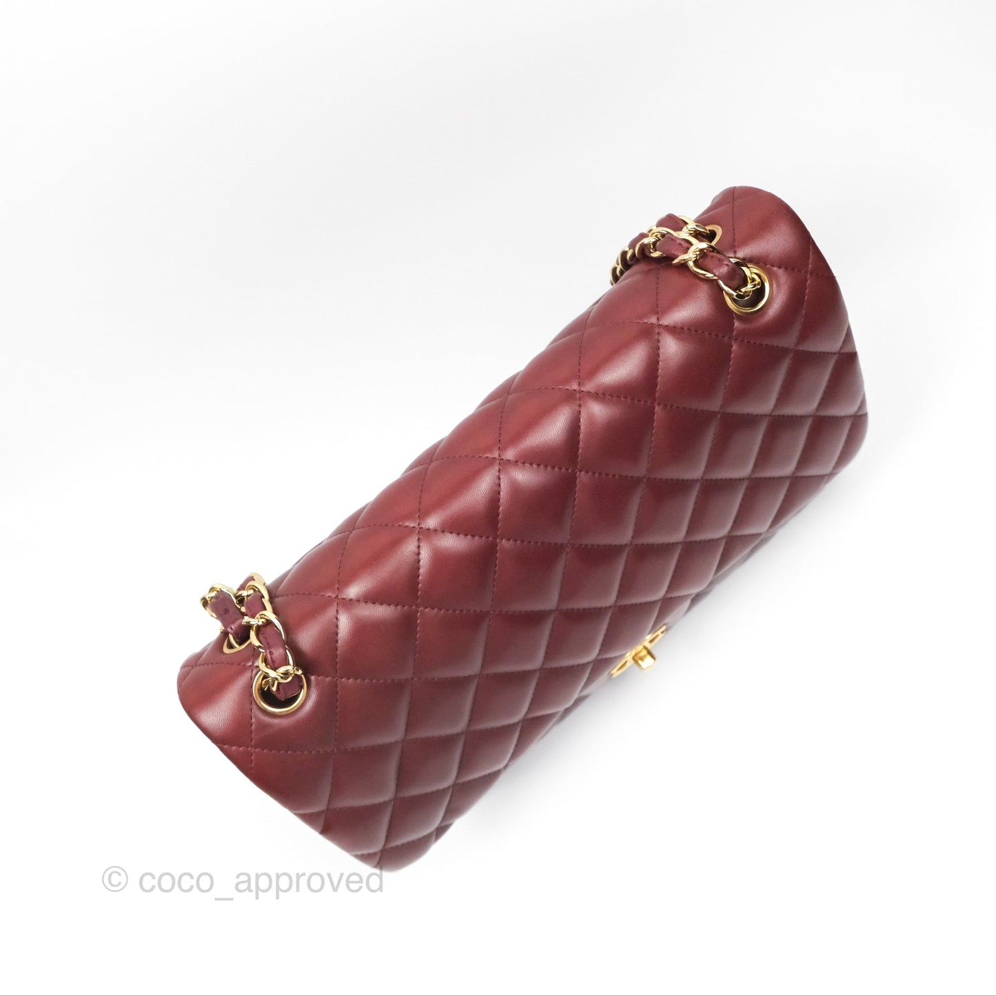 Chanel Jumbo Double Flap Burgundy Lambskin Gold Hardware