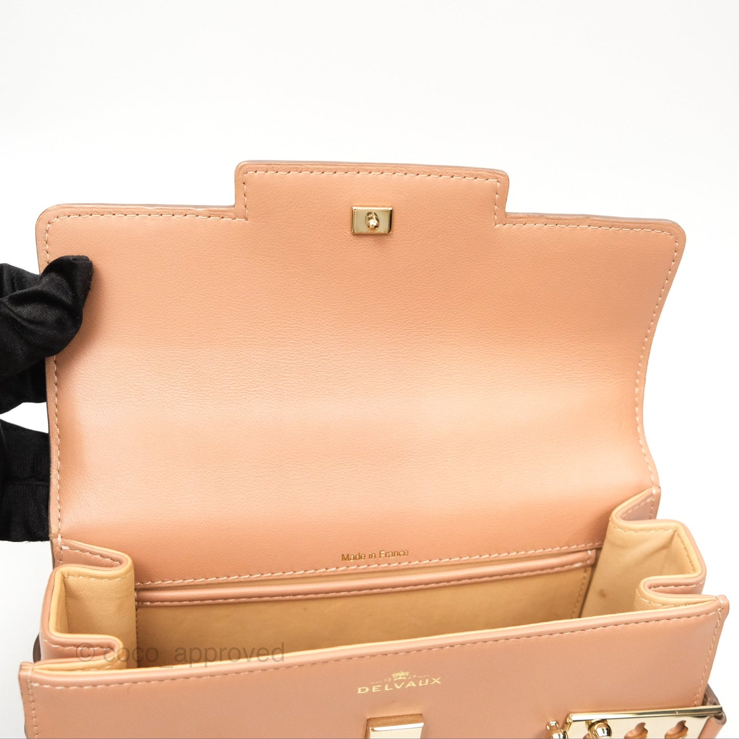 Delvaux Tempête Mini Beige Supple Calfskin Gold Hardware