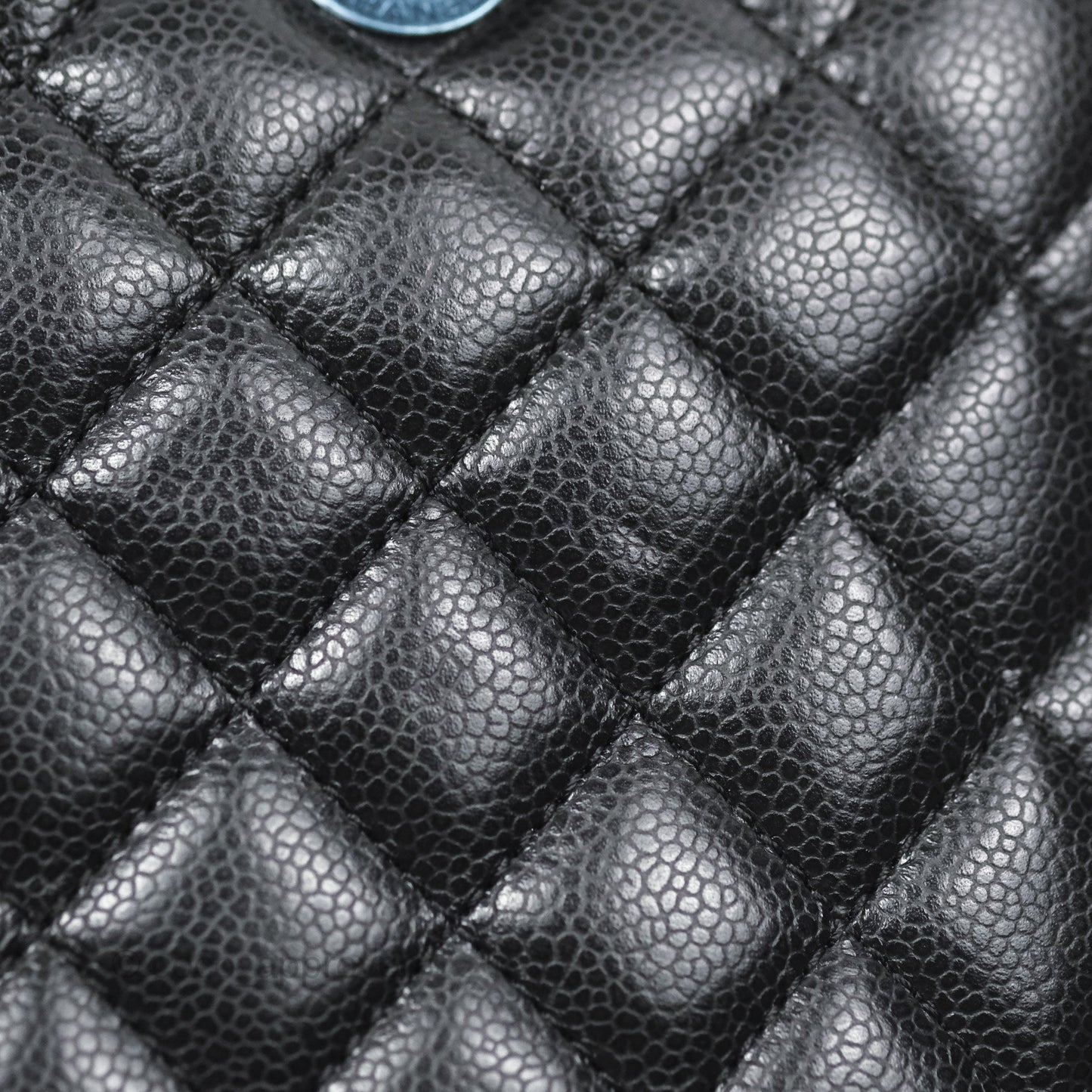 Chanel Quilted Small City Shopping Bag Black Caviar Ruthenium Hardware