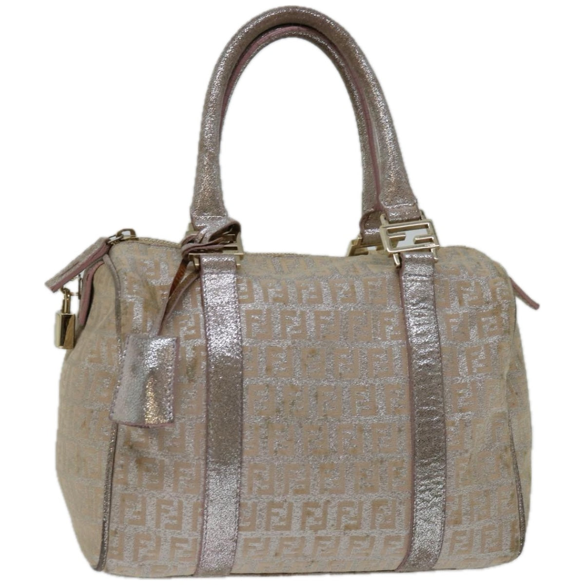 Luxury FendiZucchino Canvas Hand Bag Beige66924