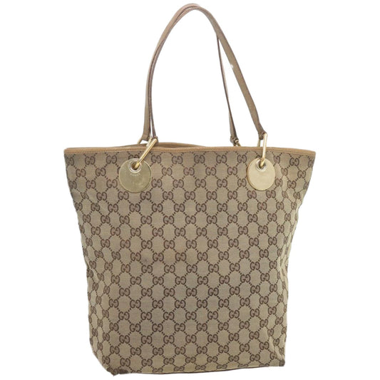 GUCCI GG Canvas Tote Bag Beige 120836  66932