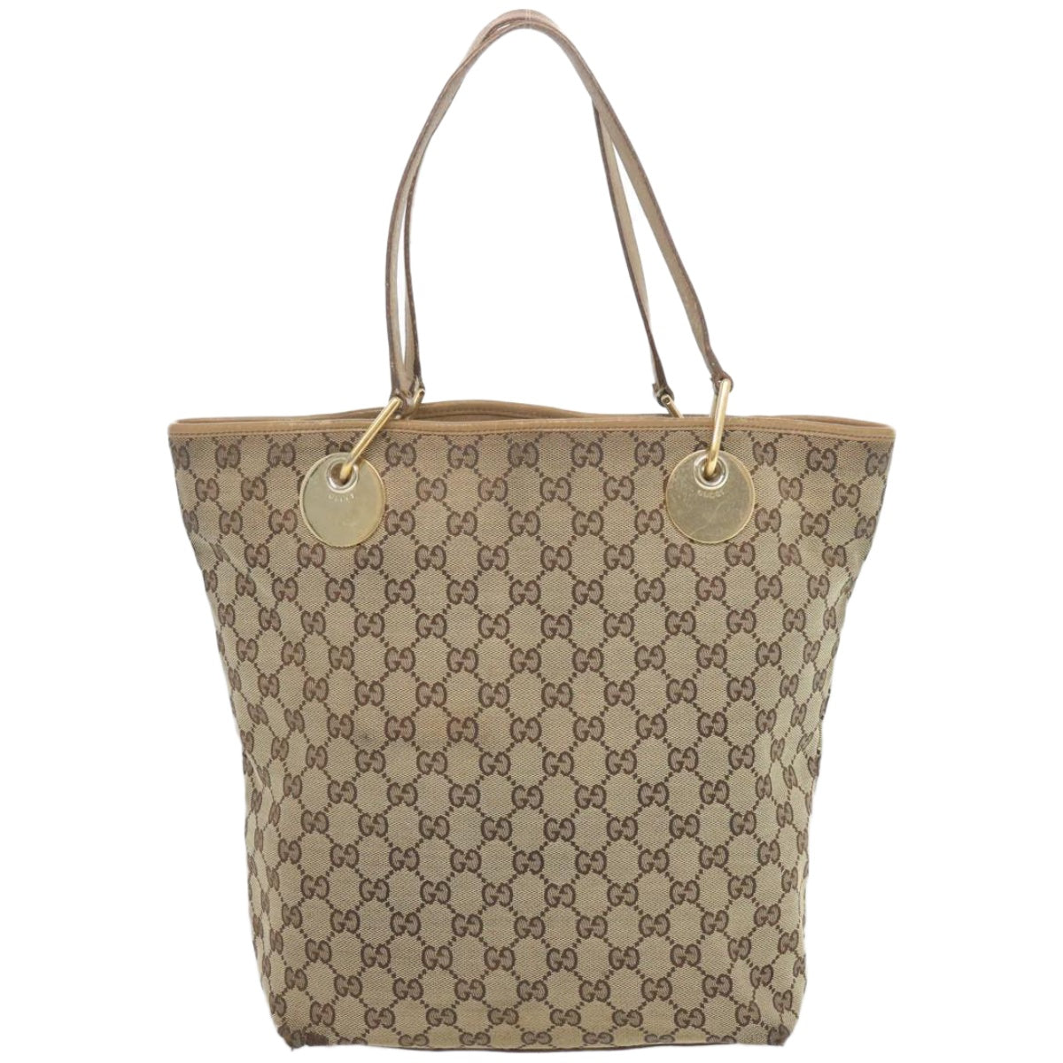 GUCCI GG Canvas Tote Bag Beige 120836  66932